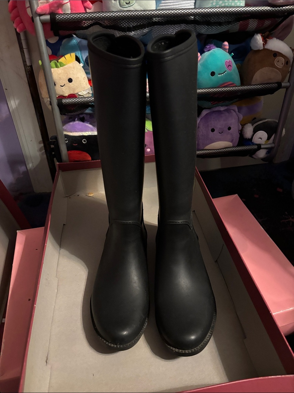 Merona Black Kyra Knee-High Rain Boots